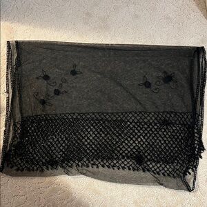 Elegant Black Lace Shawl